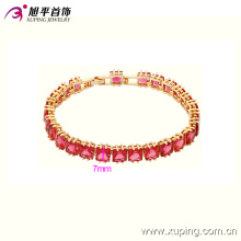 Fashion 18k Gold-Plated Elegant Women′s Crystal Jewelry Bracelet 74014